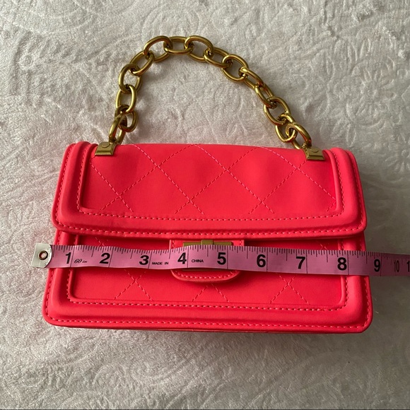 Pink Gold Chain Handle Mini Bag - Picture 4 of 10